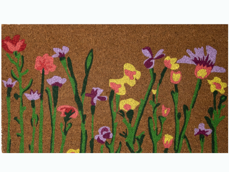 Fußmatte Fleury Narzissen Blumen Mars & More 75x50x2cm Kokosfaser gummiert TM42