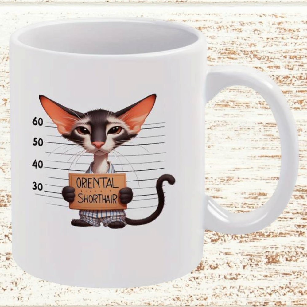Orientalische Kurzhaar Katze Tasse, Kaffeetasse, Teetasse Humor, Kaffee TA31
