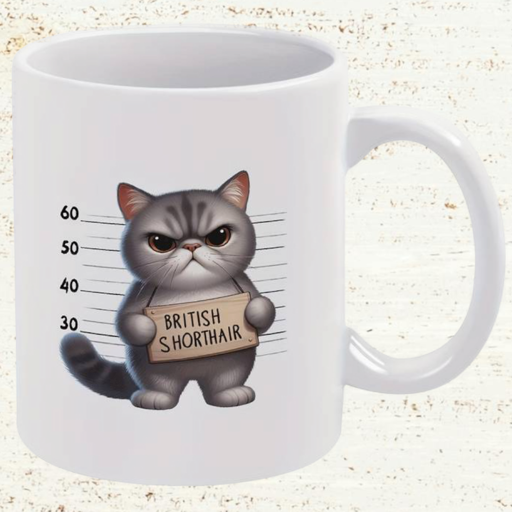 Witzige Britisch Kurzhaar Katze Tasse, Pferde, Kaffeebecher, Lustige, Kaffepott TA41