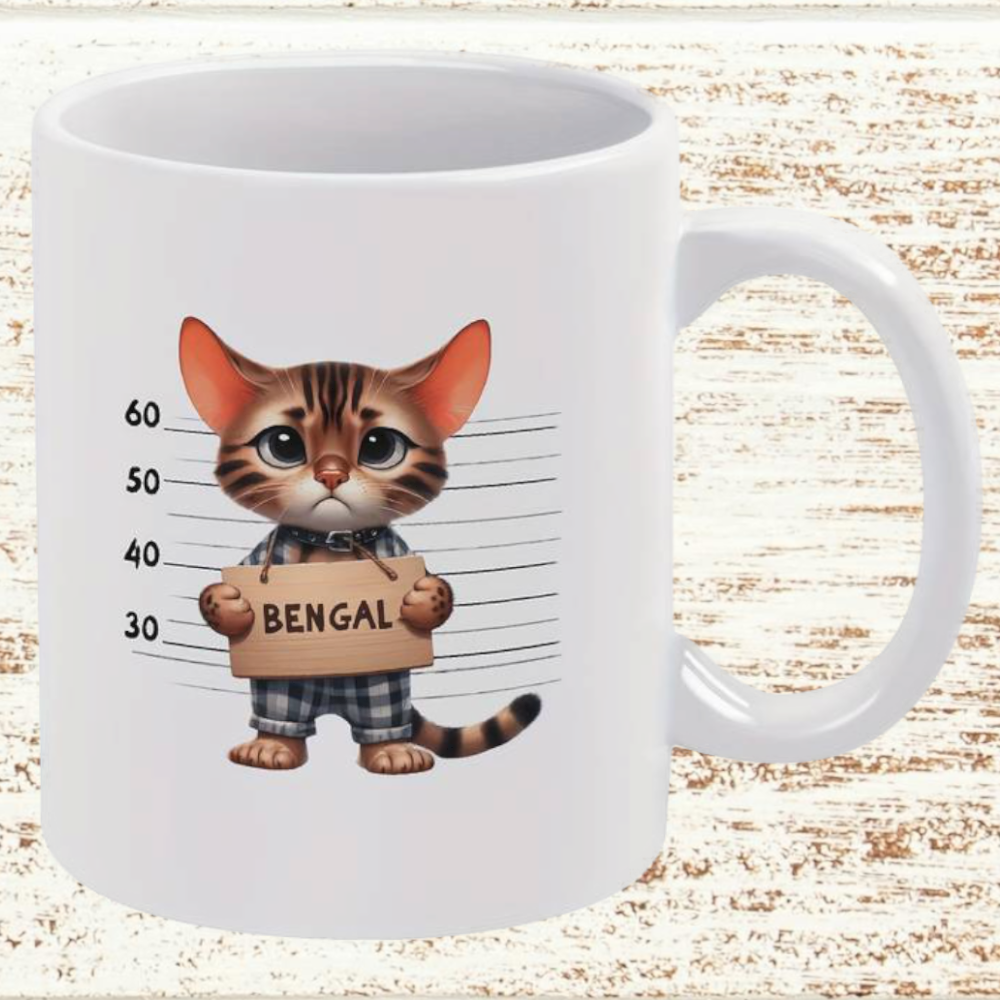 Witzige Bengalkatze Tasse, Humor Bengalkatze Katzen TA30