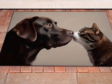 Lade das Bild in den Galerie-Viewer, Hund &amp; Katze Fußmatte 50x80cm, waschbar, weich, Badmatte, Küchenmatte, TM65

