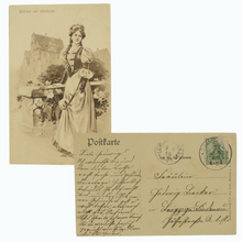 Charger l&#39;image dans la galerie, Antike originale Kätchen von Heilbronn gelaufen Postkarte1906 PK5
