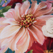 Lade das Bild in den Galerie-Viewer, Handgefertigtes Kissen Fleury Blumen bestickt Mars&amp;More KI247
