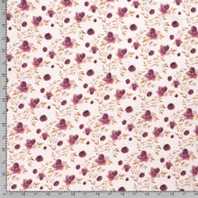 Load image into Gallery viewer, Musseline Kirschblüten, Brombeerblüten und Unistoff zum kombinieren 0,50m Art 3095
