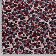 Carregar imagem no visualizador da galeria, EUR 14,90/m Viskosejersey Blätter Zweige Braun, Marine, Bordeaux oder Grün 0,50mx1,55m Art 3230
