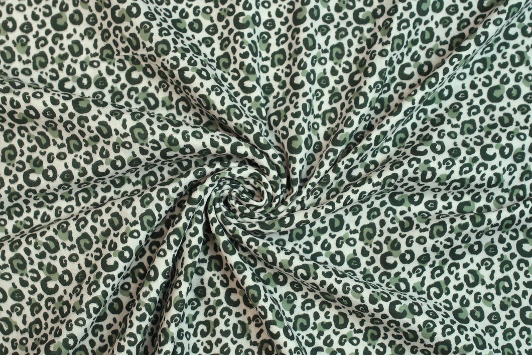 EUR 14,90/m Musselin, Double Gauze mit Leoparden-Print in Beige Hellgrau und Taupe 0,50mx1,50m Art 3052