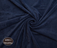 Load image into Gallery viewer, EUR 13,90/m Nicki- Cord, elastisch, quer gestreift Blau, Rot und Beige 0,50mx1,45m Art 3059
