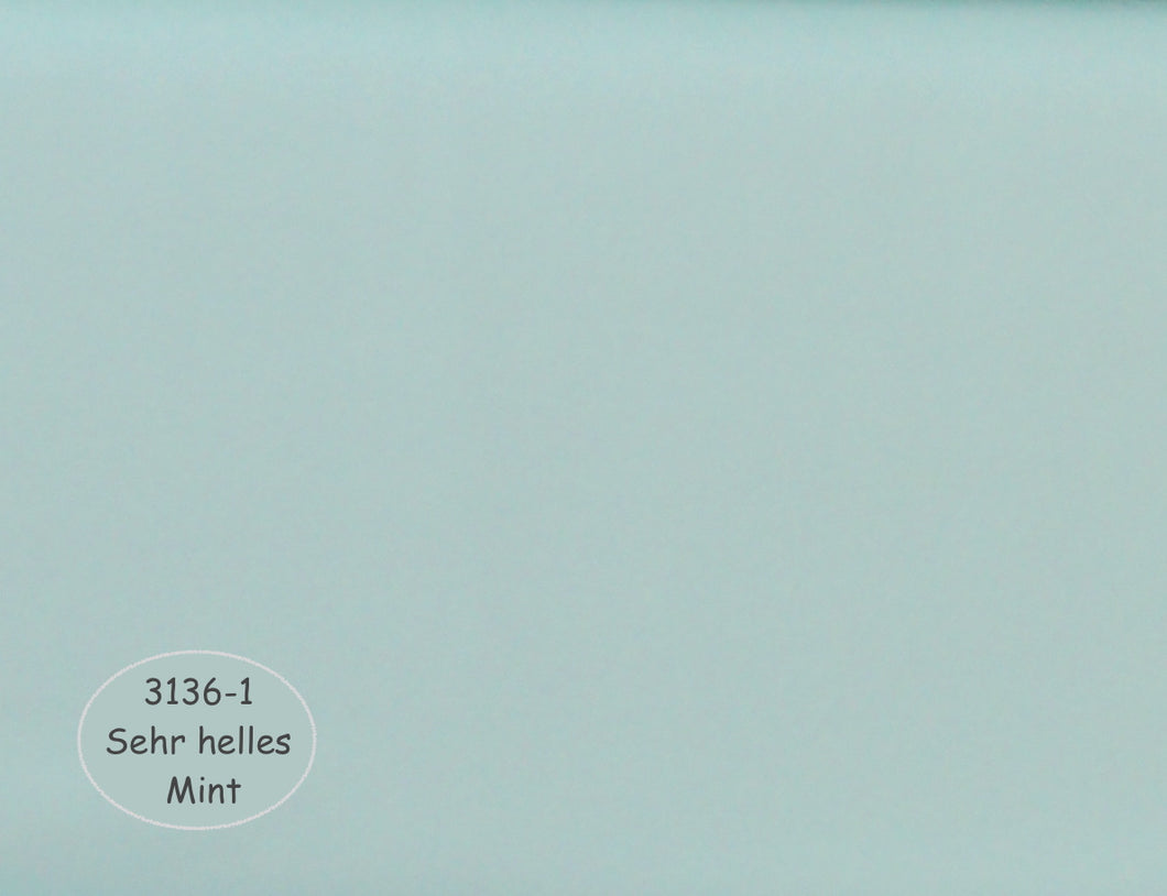 EUR 10,90/m Unijersey Baumwolljersey Helles-Mint Mint Dusty-Mint Dunkles-Mint Petrol 0,50mx1,50m Art 3136