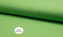 Carregar imagem no visualizador da galeria, EUR 11,90/m NEON-Jersey Farben uni melange grün gelb orange pink 0,50m x 1,45m Art Art 3216
