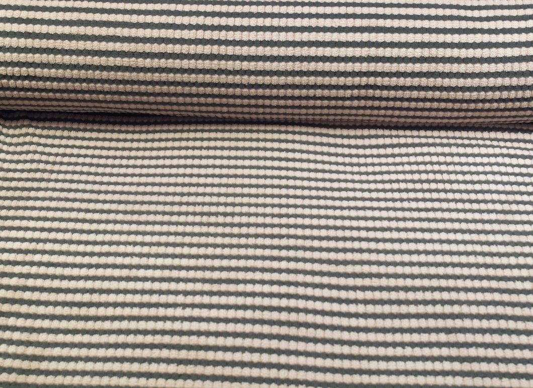 EUR 12.00/m Fleece, Kuschelfleece Soft, Streifen in vier Farben Blau, Rosa, Grün und Beige 0.50 m Art 3309