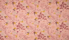 Cargar imagen en el visor de la galería, 17,90/m BIO- French Terry, Sommersweat mit Blättern Zweige in Mauve, Dusty-Rose oder Ecru 0,50mx1,45m Art 3301
