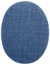 Cargar imagen en el visor de la galería, Jeans-Bügelflecken, Aufbügelflicken klein, in Schwarz, Mittelblau, Dunkellblau und Hellblau 11 x 8,5 cm KW148
