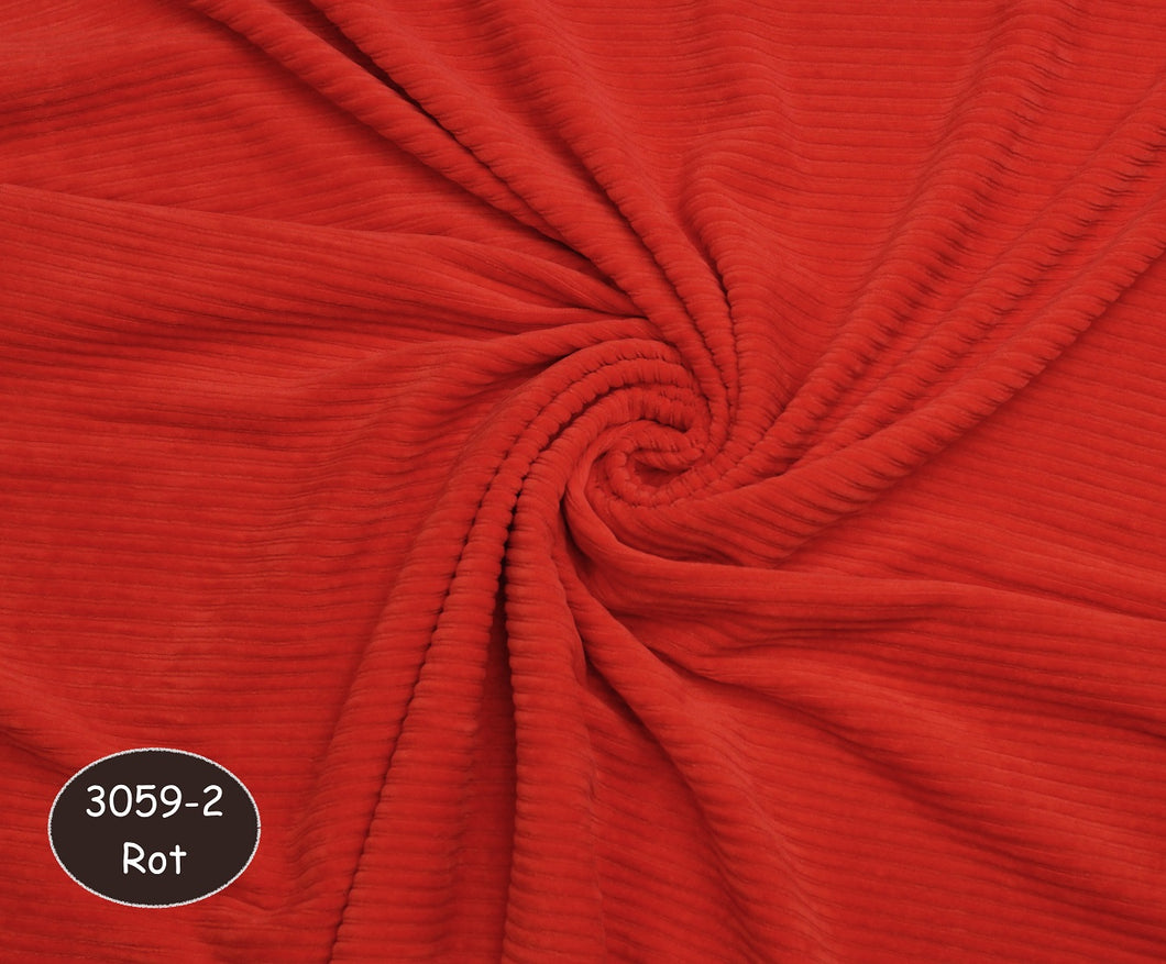 EUR 13,90/m Nicki- Cord, elastisch, quer gestreift Blau, Rot und Beige 0,50mx1,45m Art 3059