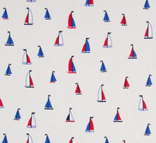 Carregar imagem no visualizador da galeria, EUR 10.90/m Baumwolle Maritim Boote, Fische, Seepferdchen, Punkte, Wellen 0,50mx1,45m Art 3347
