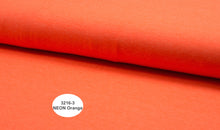 Lade das Bild in den Galerie-Viewer, EUR 11,90/m NEON-Jersey Farben uni melange grün gelb orange pink 0,50m x 1,45m Art Art 3216
