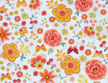 Cargar imagen en el visor de la galería, Baumwolle Schmetterlinge, Blüten, Knospen, Blumen und Unistoff zum kombinieren 0,50mx1,48m Art 3092
