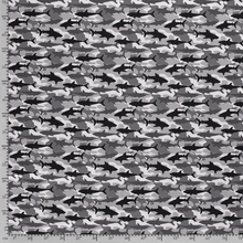 Lade das Bild in den Galerie-Viewer, 15.90/m French Terry, Sommersweat mit Haien 0,50mx1,50m Art 3427
