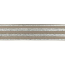 Carregar imagem no visualizador da galeria, EUR 2,99/m Gummibänder 4cm breit, Streifen und Love mit goldenen oder silbernen Glitzereffekt KW102
