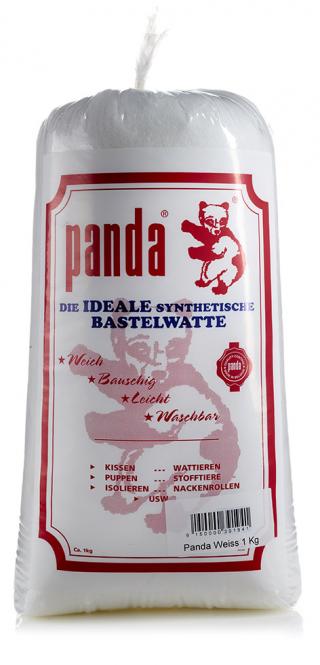 Füllwatte Bastelwatte Dekowatte Panda weiß 1 kg KW11