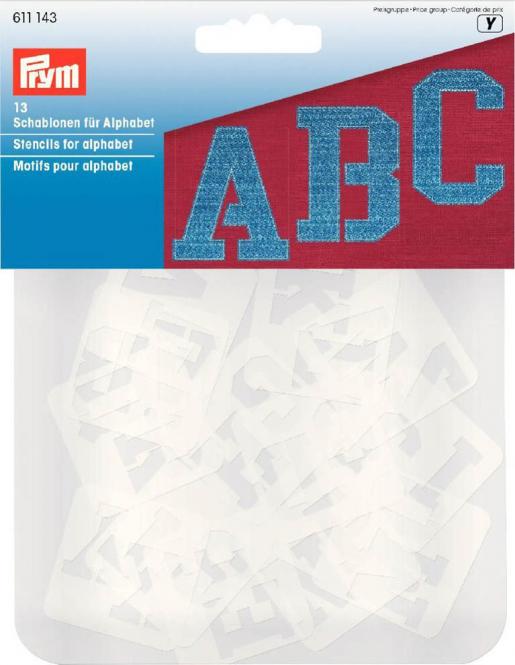 ABC Schablonen Set Alphabet sortiert zum Aufmalen Besprühen KW187