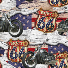Charger l&#39;image dans la galerie, Softshell Route 66 Bikes DIGITALDRUCK 0,50mx1,45m Art 3430
