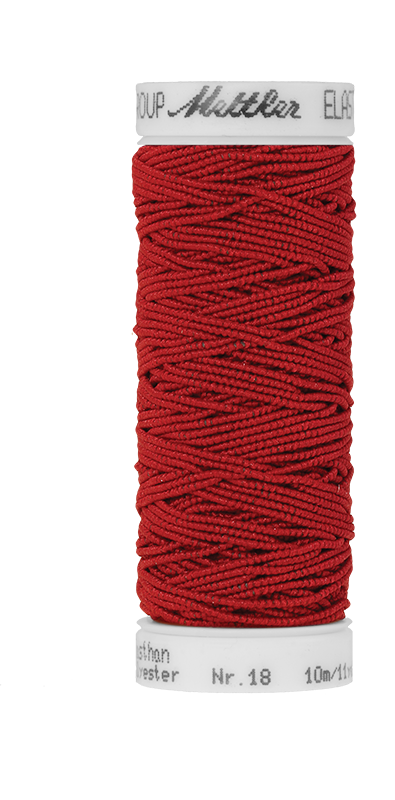 METTLER ELASTIK, Nähgarn zum Smoken, 10 m, 0390 Farbe Rot, Country Red (0504) 1 von 17 Farben