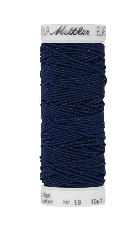 METTLER ELASTIK, Nähgarn zum Smoken, 10 m, 0390 Farbe Dunkelblau, Blue Black (0810) 1 von 17 Farben