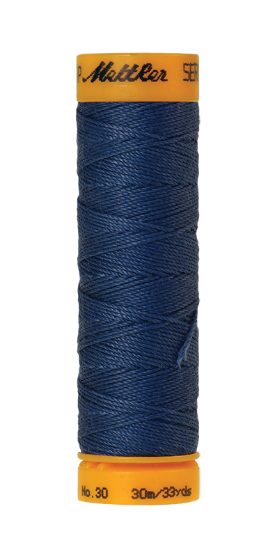 METTLER SERALON 30, reißfestes Knopflochgarn, 30 m 6675 Farbe Stahlblau, Steel Blue (1316) 1 von 48 Farben