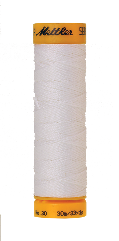 METTLER SERALON 30, reißfestes Knopflochgarn, 30 m 6675 Farbe Weiss, White (2000) 1 von 48 Farben