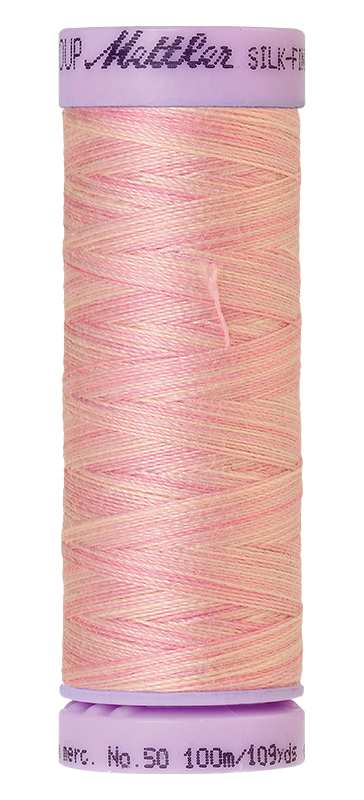 METTLER SILK-FINISH Cotton Multi 50, Näh- und Quiltgarn, 100 m 9075 Farbe Zartrosa, So Soft Pink (9837) 1 von 15 Farben