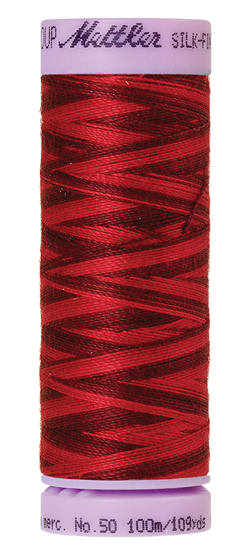 METTLER SILK-FINISH Cotton Multi 50, Näh- und Quiltgarn, 100 m 9075 Farbe Midnight Garnet (9845) 1 von 15 Farben