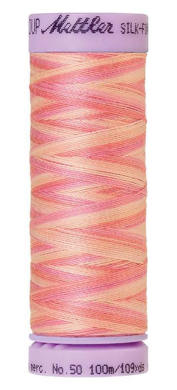 METTLER SILK-FINISH Cotton Multi 50, Näh- und Quiltgarn, 100 m 9075 Farbe staubige Rose, Dusty Rose (9847) 1 von 15 Farben