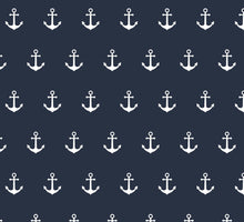Load image into Gallery viewer, EUR 13,90/m Beschichtete Baumwolle, Wachstuch maritim mit großen oder kleine Ankern, 0,50mx1,48m Art 3142
