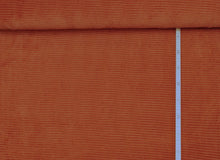 Załaduj obraz do przeglądarki galerii, EUR 13,90/m Nicki- Cord elastisch quer gestreift, in Grün, Senf, Blau, Rosa,, Terrakotta und Petrol 0,50mx1,45m Art 2896
