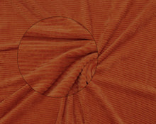Charger l&#39;image dans la galerie, EUR 13,90/m Nicki- Cord elastisch quer gestreift, in Grün, Senf, Blau, Rosa,, Terrakotta und Petrol 0,50mx1,45m Art 2896
