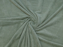 Carregar imagem no visualizador da galeria, EUR 13,90/m Nicki- Cord elastisch quer gestreift, in Grün, Senf, Blau, Rosa,, Terrakotta und Petrol 0,50mx1,45m Art 2896
