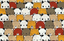 Lade das Bild in den Galerie-Viewer, EUR 12,90/m Baumwolle Teddies Faces  0,50mx1,50m Art 3023

