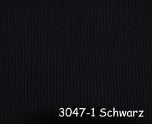 Cargar imagen en el visor de la galería, EUR 12,90/m Grobstrick Bündchen &quot;Heavy Rib&quot; schweres Bündchen schwarz bordeaux- petrol- ecru-melange rot blau 0,50mx0,70m Art 3047

