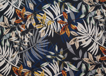 Lade das Bild in den Galerie-Viewer, EUR 14,90/m Viskosejersey exotische Palmenwedel, in Schwarz oder Oliv 0,50mx1,45m Art 3121
