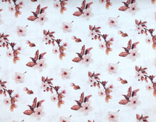 Cargar imagen en el visor de la galería, Musseline Kirschblüten, Brombeerblüten und Unistoff zum kombinieren 0,50m Art 3095
