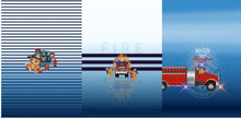 Cargar imagen en el visor de la galería, Jersey 3er Panel DIGITAL Stenzo Feuerwehr Teddys Stoff für Kinder 0.75mx1.50m Art 3360
