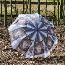 Lade das Bild in den Galerie-Viewer, Mars &amp; More Stock- Regenschirm Wolf Natur RS24

