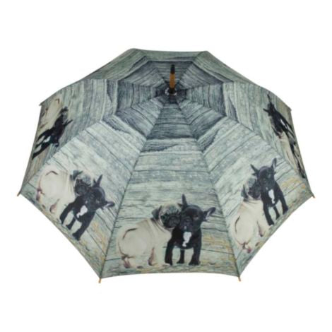 Regenschirm Mops und Bulldogge, Stockschirm, Regenschutz Hundemotiv RS17