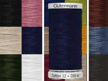 Lade das Bild in den Galerie-Viewer, Gütermann Cotton 12 Stickgarne versch.  Farben SGB1
