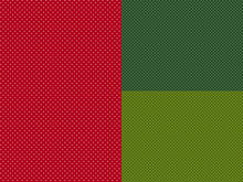 Lade das Bild in den Galerie-Viewer, EUR 13.90/m Beschichtete Baumwolle, Weihnachtsfarben, Wachstuch mit Mini Punkte in Dunkelgrün, Grün und Rot  0,50mx1,48m Art 3300

