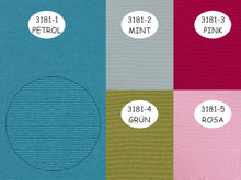 Cargar imagen en el visor de la galería, EUR 14,90/m Jersey geringelt, Streifen 1mm , in Petrol, Mint, Grün, Rosa und Pink 0,50mx1,50m Art 3181
