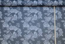 Cargar imagen en el visor de la galería, EUR 16,90/m Beschichtete Baumwolle  Blätter Palmenblätter Lichtblau Weiß nähen Tischdecken Windeltasche Regenbekleidung 0,50mx1,40m Art 2556
