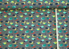 Lade das Bild in den Galerie-Viewer, EUR 12,90/m Jersey lustige Schnecken Baumwolljersey Stoff zum Nähen von Kinderkleidung Mützen Kleider Shirts Röcke 0,50mx1,45m Art 2698
