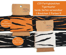 Carregar imagem no visualizador da galeria, Cuff, Fertigbündchen Animal Double-Face und Streifen , diverse Farben 110cmx7cm C50
