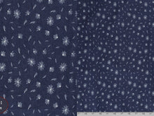 Charger l&#39;image dans la galerie, EUR 14,90/m Jeansstoffe Blüten, Punkte, Streifen in blau und hellblau 0,50m Art 3188
